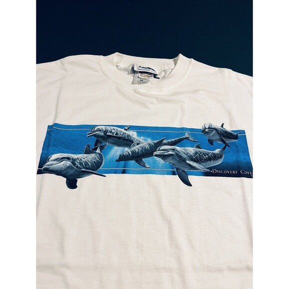 NEW Vintage Discovery Cove Dolphins Theme Park Orlando XL  SeaWorld Florida - Picture 1 of 7